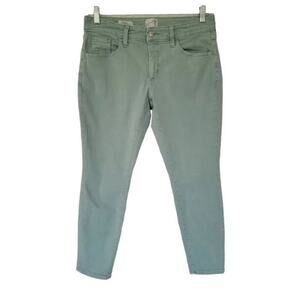 Universal Thread Mid Rise Skinny Jeans Mint Green Womens Size 8S Cropped Denim